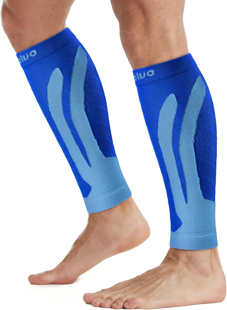 CAMBIVO 2 Paar Wadenbandage, Kompressionsstrümpfe Damen Herren, Stützstrümpfe, Compression Socks, Kompressionssocken, Waden Kompression,Waden Beinlinge für Sport, Laufen, Schwellung, Erholung