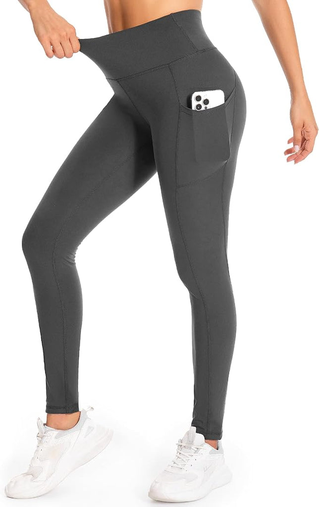 GymCope Leggings Damen Sportleggins Lang Sporthose Damen High Waist mit Handytaschen, Yogahose Jogginghose Damen Blickdicht für Yoga, Wandern, Running, Mode
